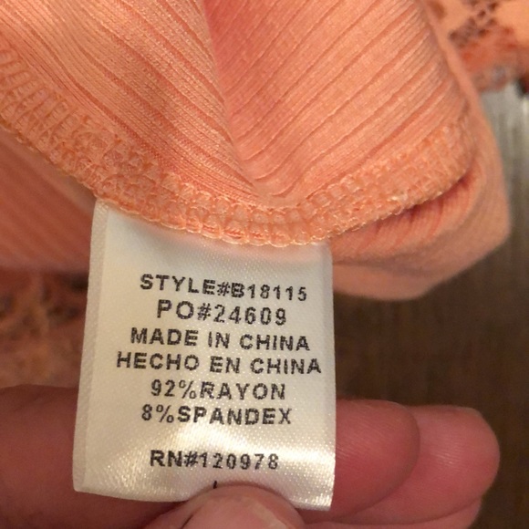 NWOT Lace peach bodysuit - Picture 8 of 13